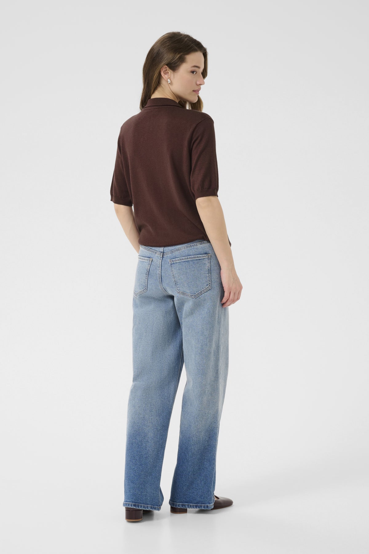 Kaffe Clothing KAlizza Basic Polo Pullover Fudge