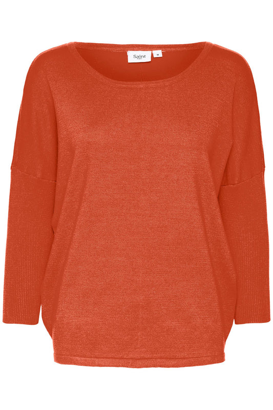 Saint Tropez MilaSZ R-Neck Pullover Tigerlily