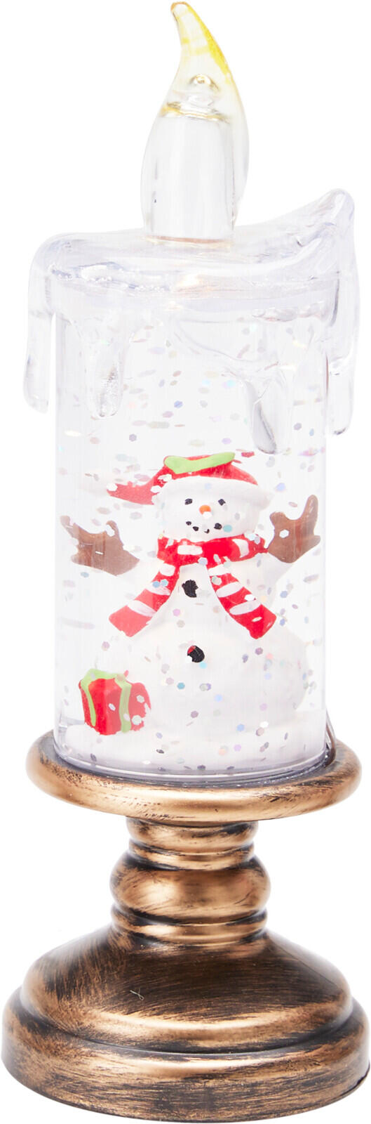 Lys Figurer Vann/Glitter/LED 15,5cm 4ass Batteri inkl:3xLR44