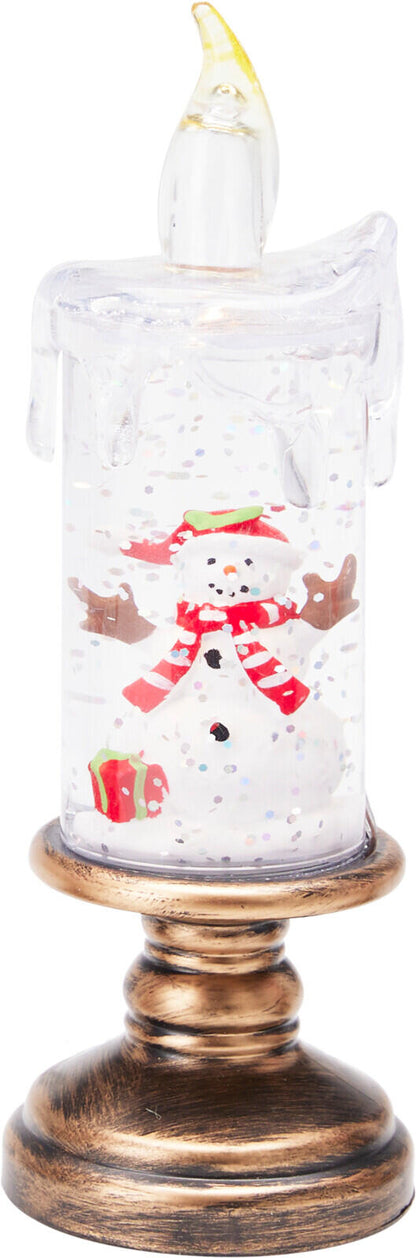 Lys Figurer Vann/Glitter/LED 15,5cm 4ass Batteri inkl:3xLR44