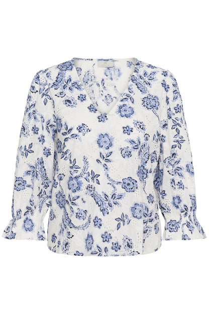 Kaffe Clothing KAluisa Blouse - Chalk Midnight Flower