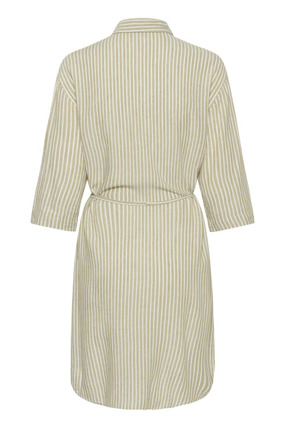 Kaffe Clothing KAmilia Short Shirt Dress - Chinchilla/Chalk