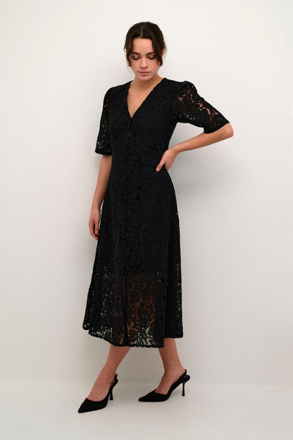 Kaffe Clothing KAnomi Lace Dress Bloack Deep