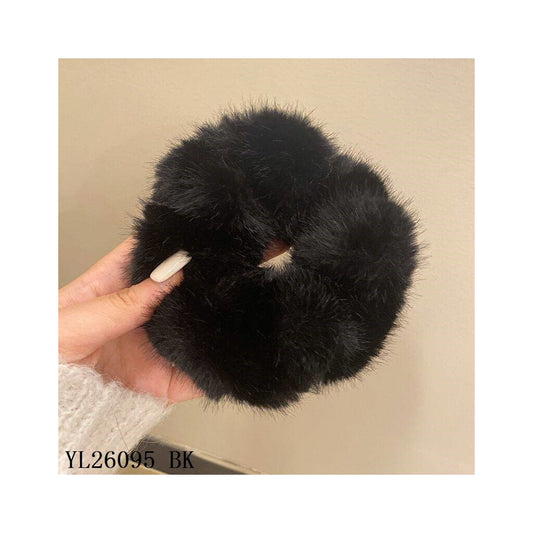 Hårstrikk Fluffy Sort