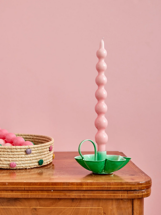 Rice Curved Candles in Colour Soft Pink