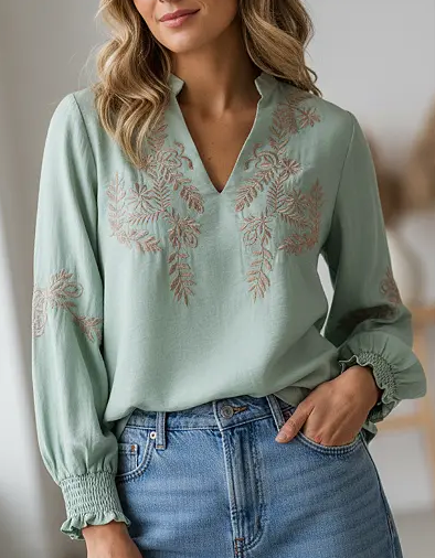 Floyd Sari Brodery Island Green