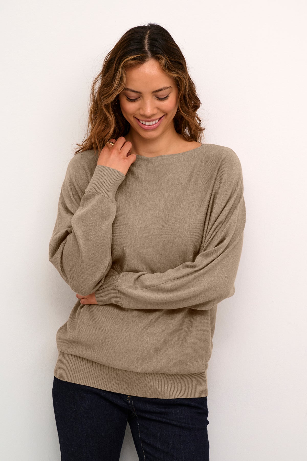 Culture CUannemarie Batwing Jumper Dune Melange