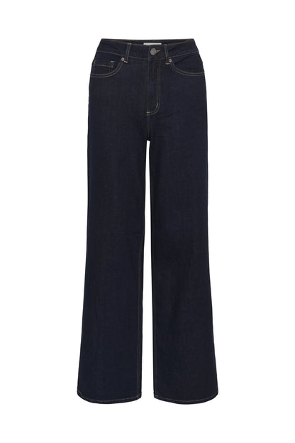 Kaffe Clothing KAmeadow HW Reg Fit Jeans Dark Blue Unwashed Denim 30 tommer