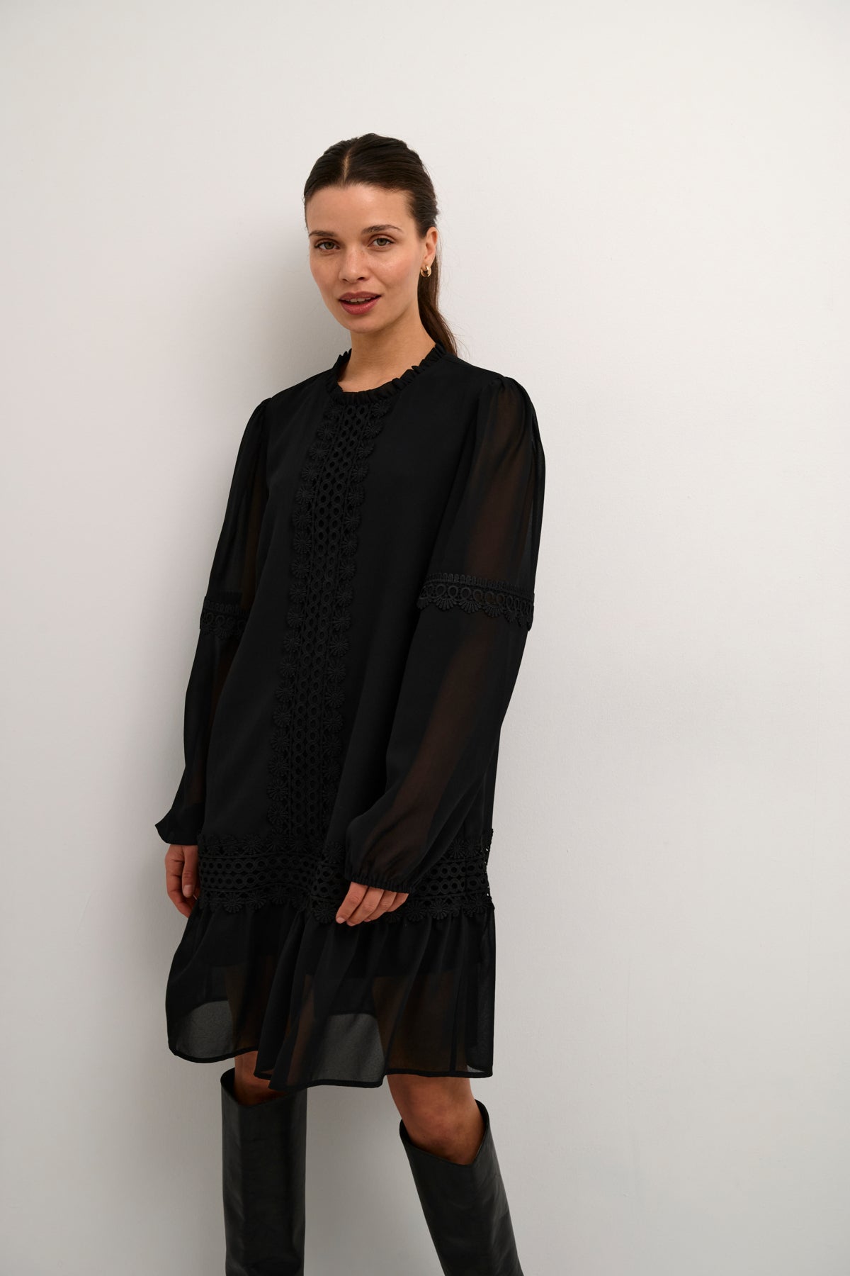 Kaffe Clothing KAfreya Dress Black Deep (lange ermer)