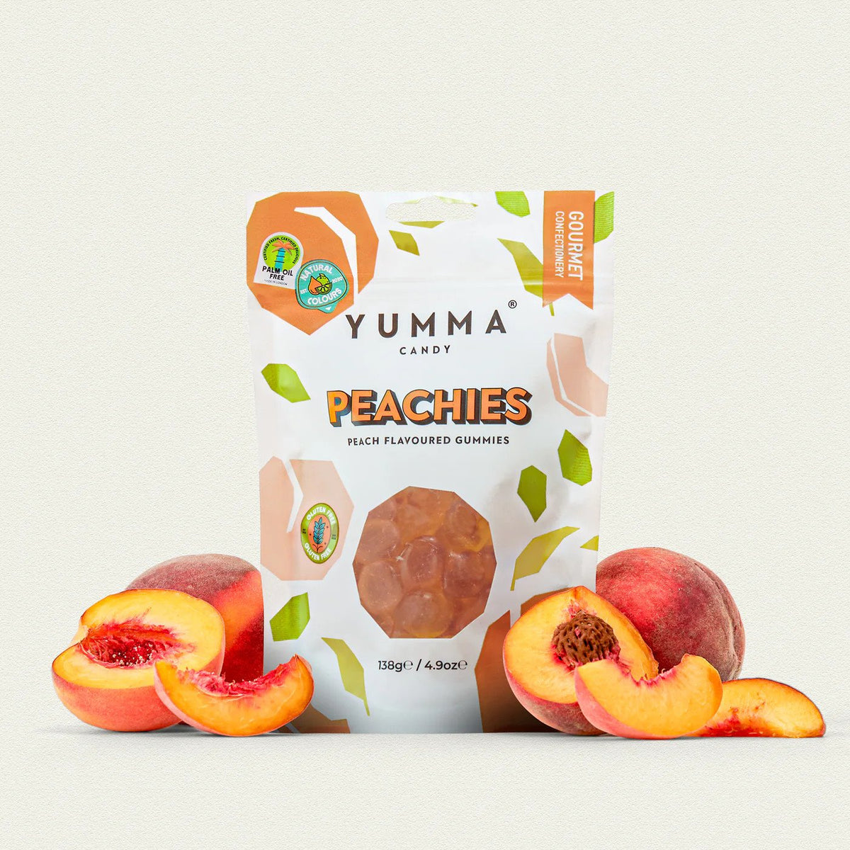 Yumma Peachies Gummies (138g) – Gourmet-seigmenn med ferskensmak