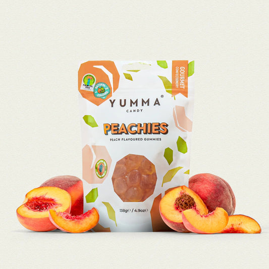 Yumma Peachies Gummies (138g) – Gourmet-seigmenn med ferskensmak