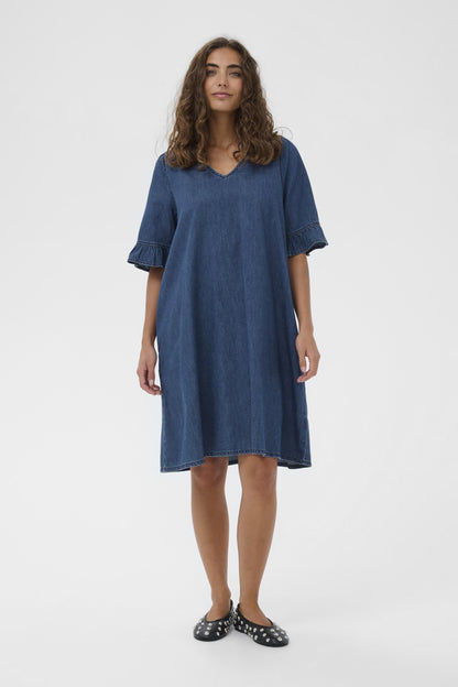 Culture CUlava Arpa Dress Dark Blue Wash