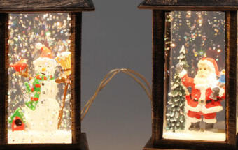 Lykt M/LED Lys 5x13cm Antikk Brun 4ass Inkl Batteri: CR2032