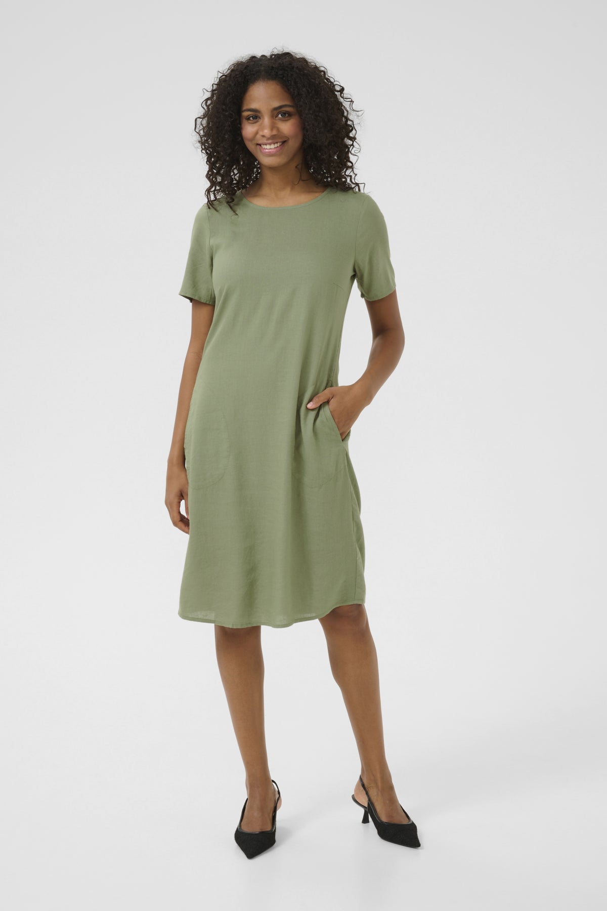 Kaffe Clothing KAmilia Dress Oil Green