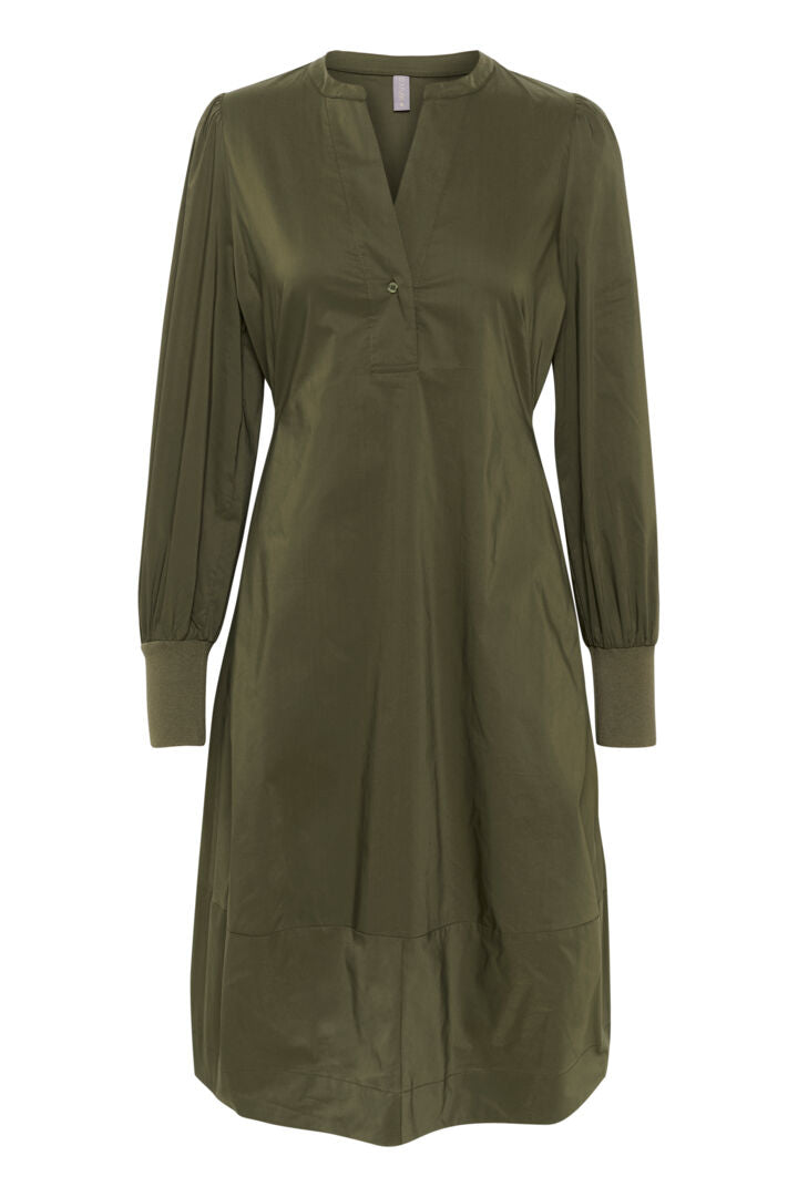 Culture CUantoinett Rib Dress Burnt Olive