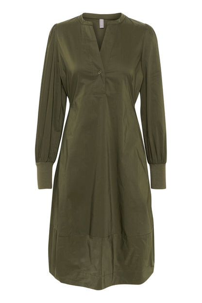 Culture CUantoinett Rib Dress Burnt Olive