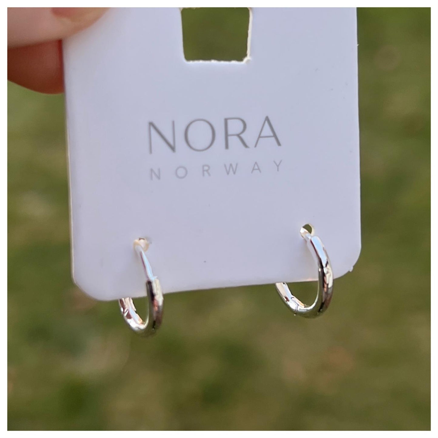 Nora Norway Charm Ear Plain 15 mm Silver