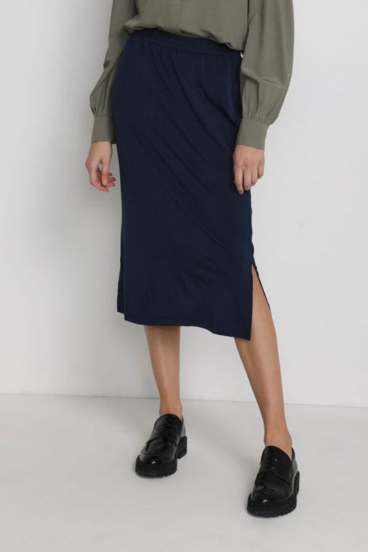 Kaffe Clothing KAmalli Jersey Skirt Midnight Marine