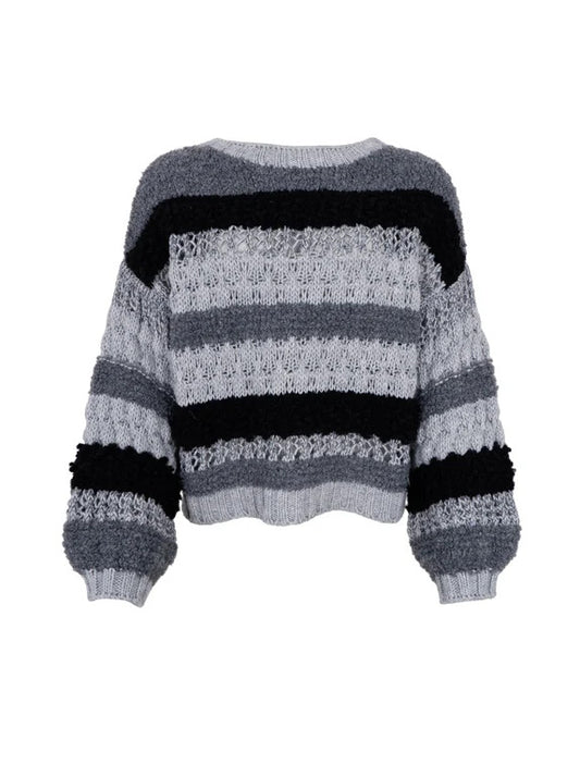 Black Colour - BCHEIDI Boucle Jumper Gray