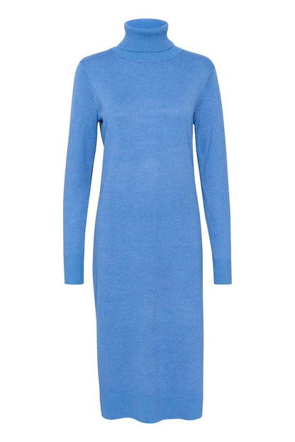 Saint Tropez MilaSZ Roll Neck Long Dress Dutch Blue Melange