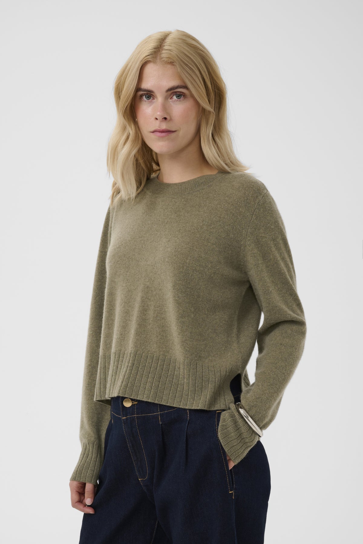 Culture CUtaia Arrow Pullover Green Melange