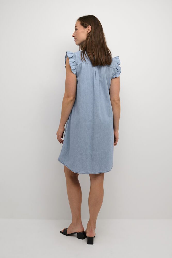 Culture CUaurelia Short Dress Light Blue Wash