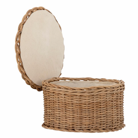 Bloomingville Kay Kurv m/lokk, Natur, Rattan