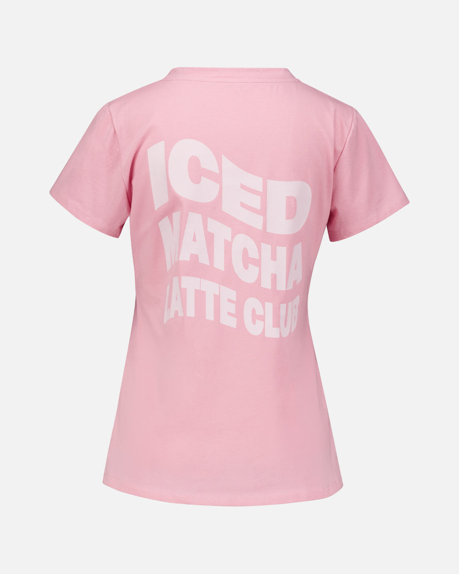 Floyd Dina Matcha – Rosa t-skjorte med stort print på ryggen