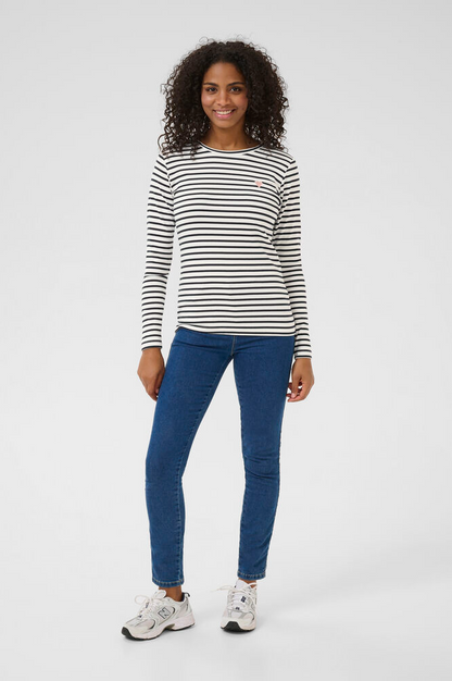 Kaffe Clothing KAliddy T-Shirt Chalk/Midnight Marine