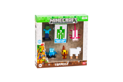 MINECRAFT 3D Figure 6 pack Deluxe box