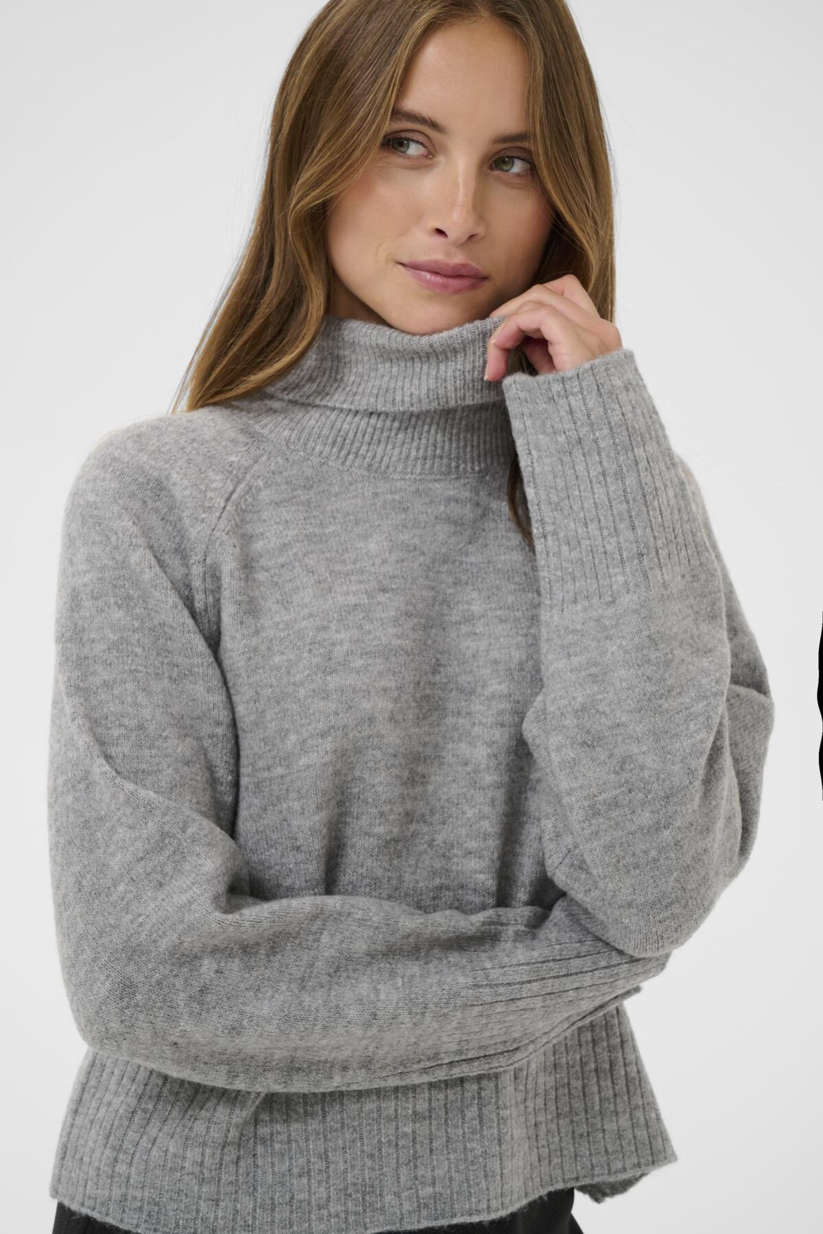 Kaffe Clothing KAerin Rollneck Light Grey Melange