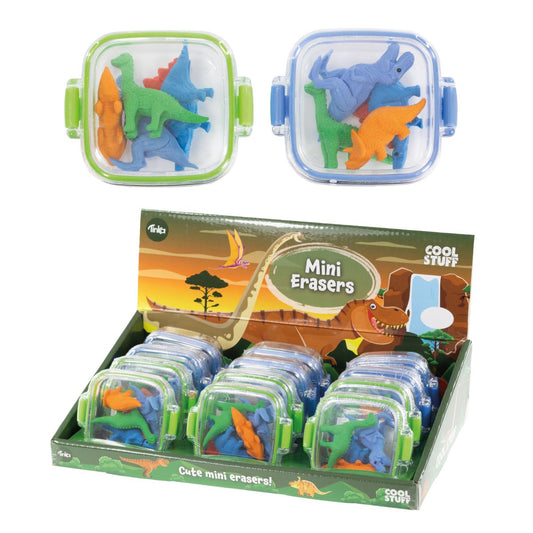 Viskelær Dino 4 Stk I Boks Tinka Cool Stuff