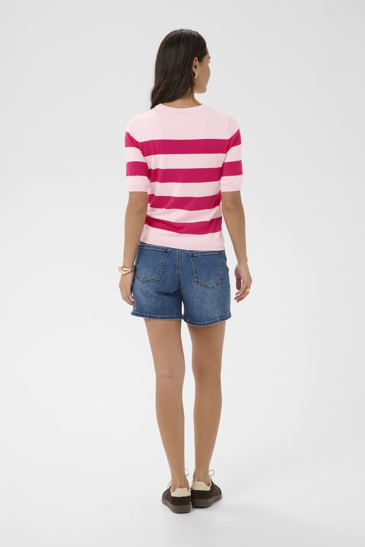 Kaffe Clothing KAlizza Striped Knit - Ballerina/Beetrot Wide Stripe