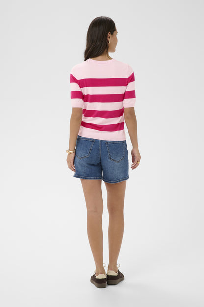 Kaffe Clothing KAlizza Striped Knit - Ballerina/Beetrot Wide Stripe