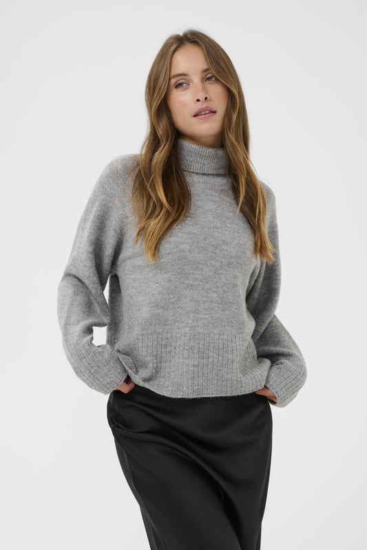 Kaffe Clothing KAerin Rollneck Light Grey Melange