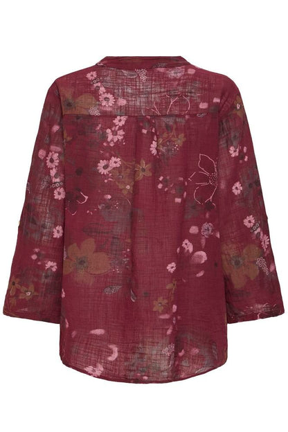 Sorbet SBalexa FL Blouse Cabernet - Red