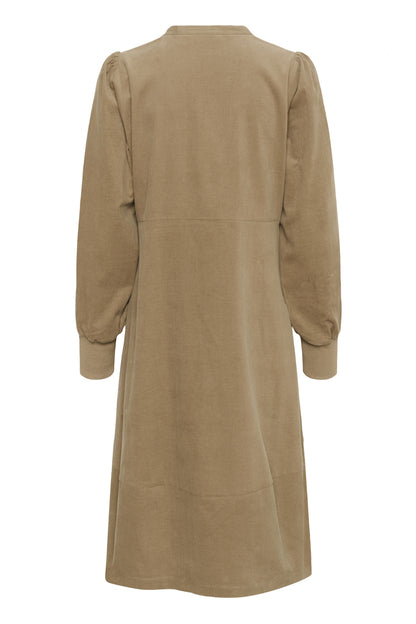 Culture CUrhaena LS Dress Timber Wolf Brown