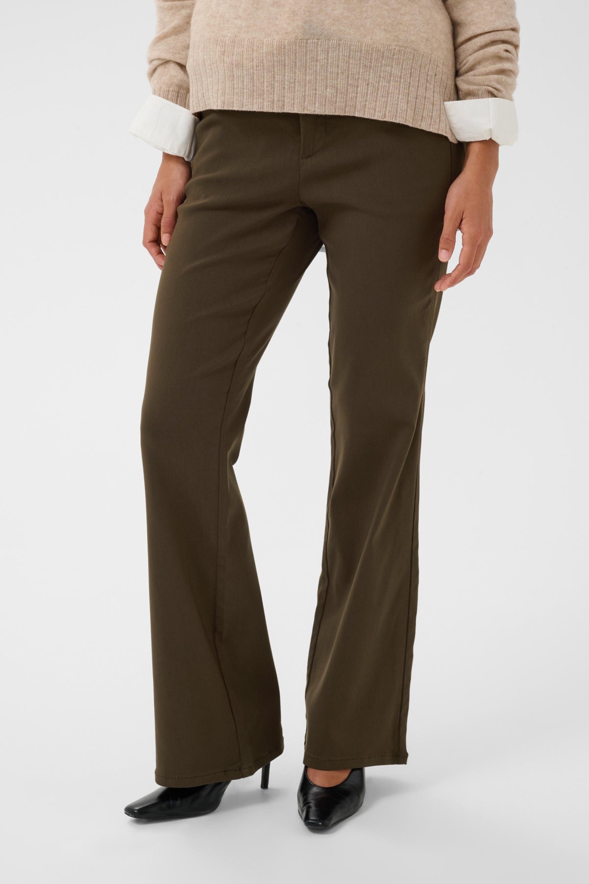 Culture CUbengtha Long Flare Pants Denitasse