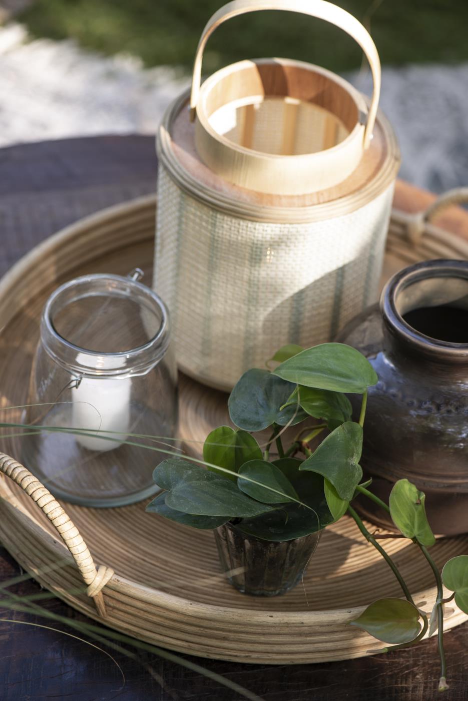 Ib Laursen Glasslykt med Metallhank