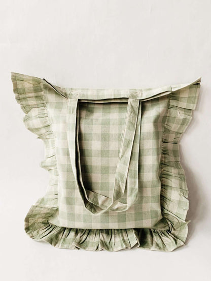 Trend Design Veske rutet m kappe 45x45x7 cm grønn