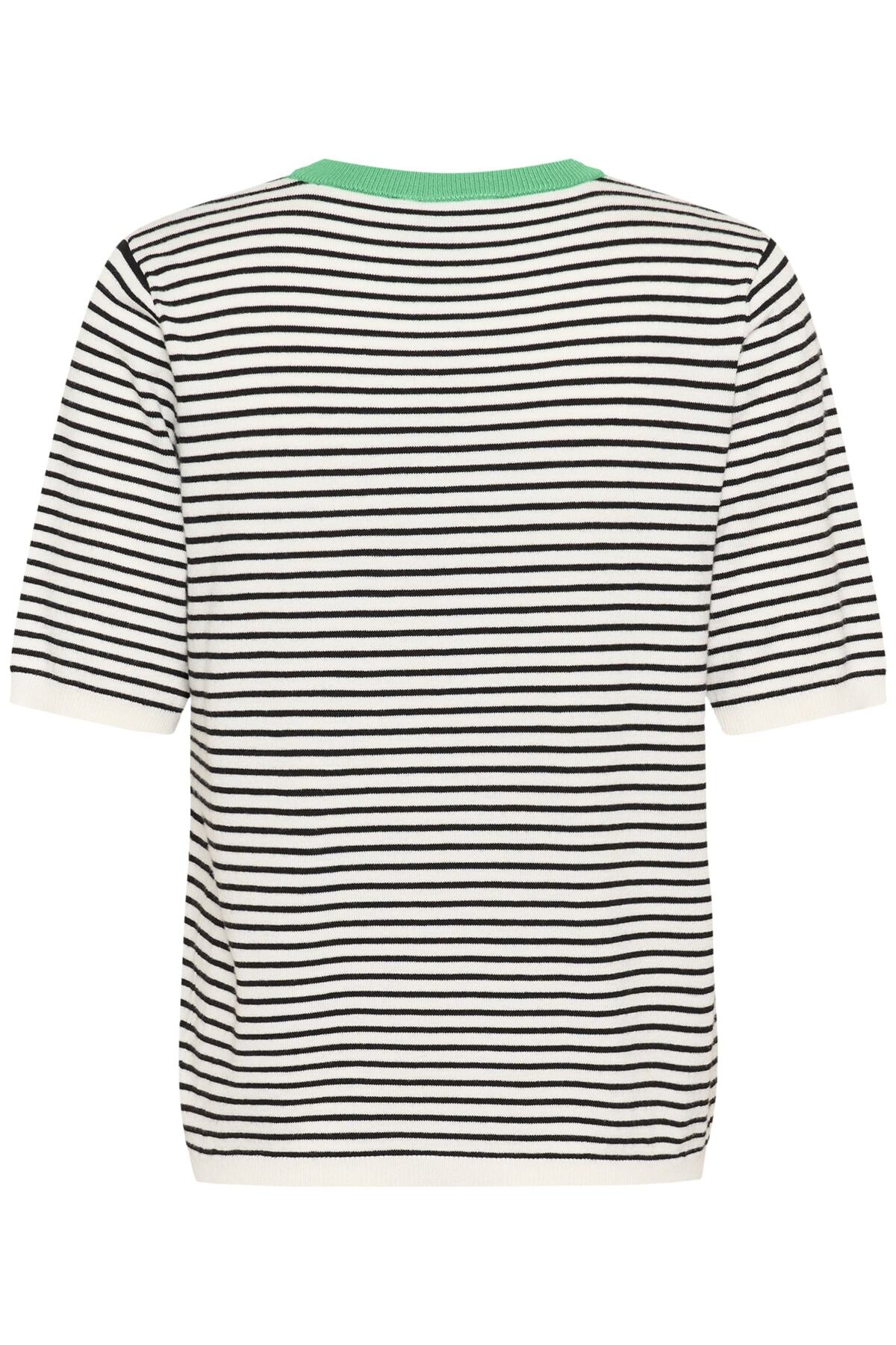 Kaffe Clothing KAlizza Narrow Striped Pullover Chalk/black Fine Stripes