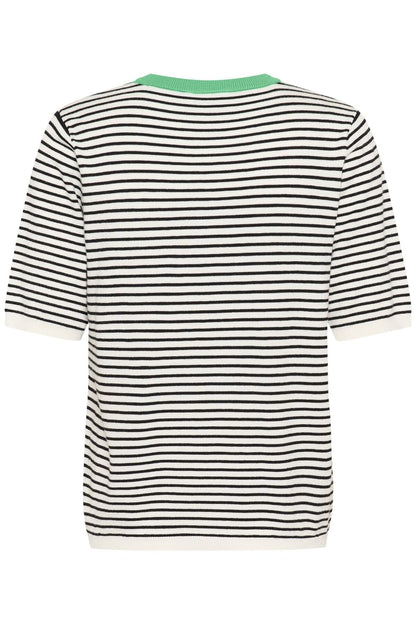 Kaffe Clothing KAlizza Narrow Striped Pullover Chalk/black Fine Stripes