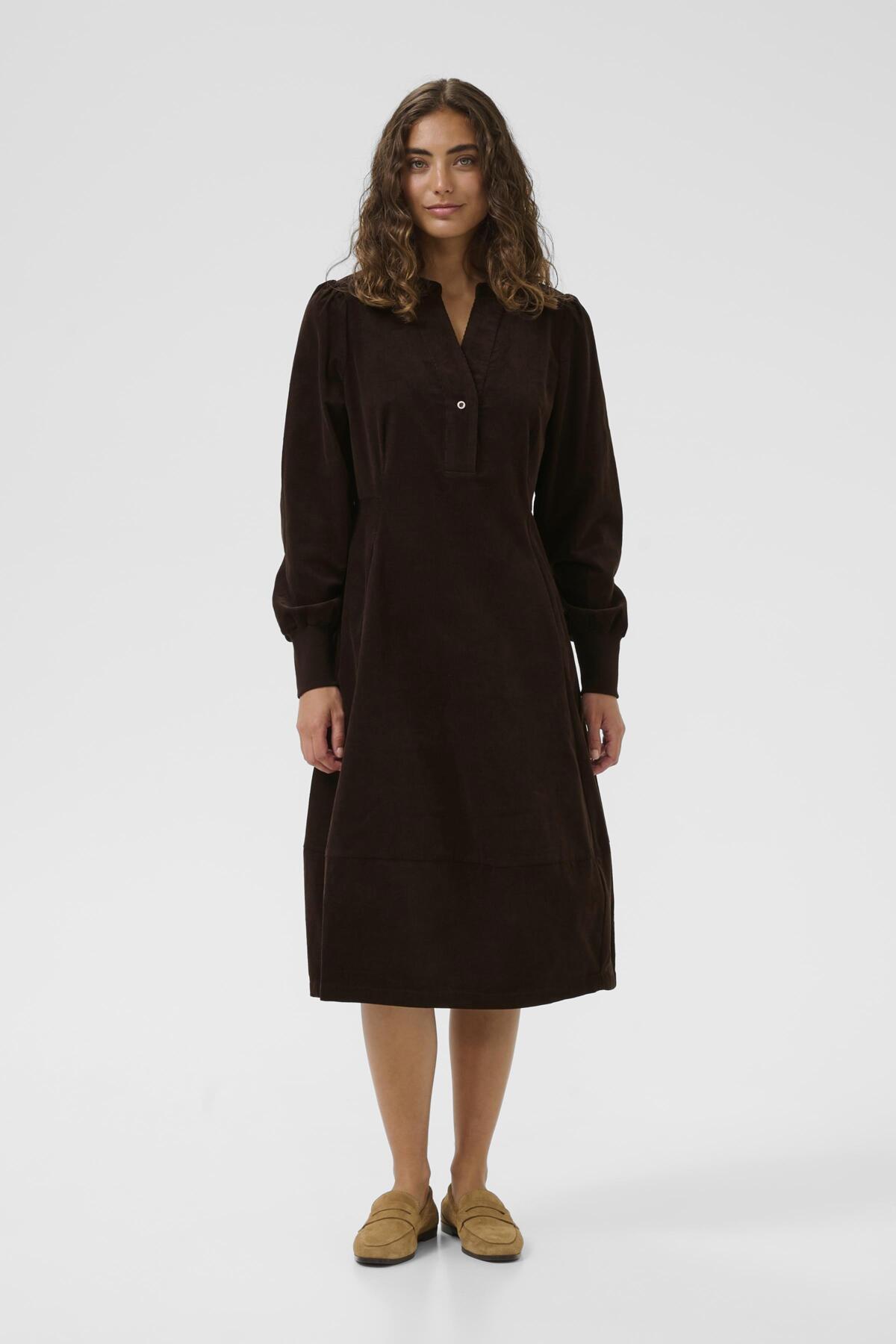 Culture CUrhaena LS Dress Coffee Bean
