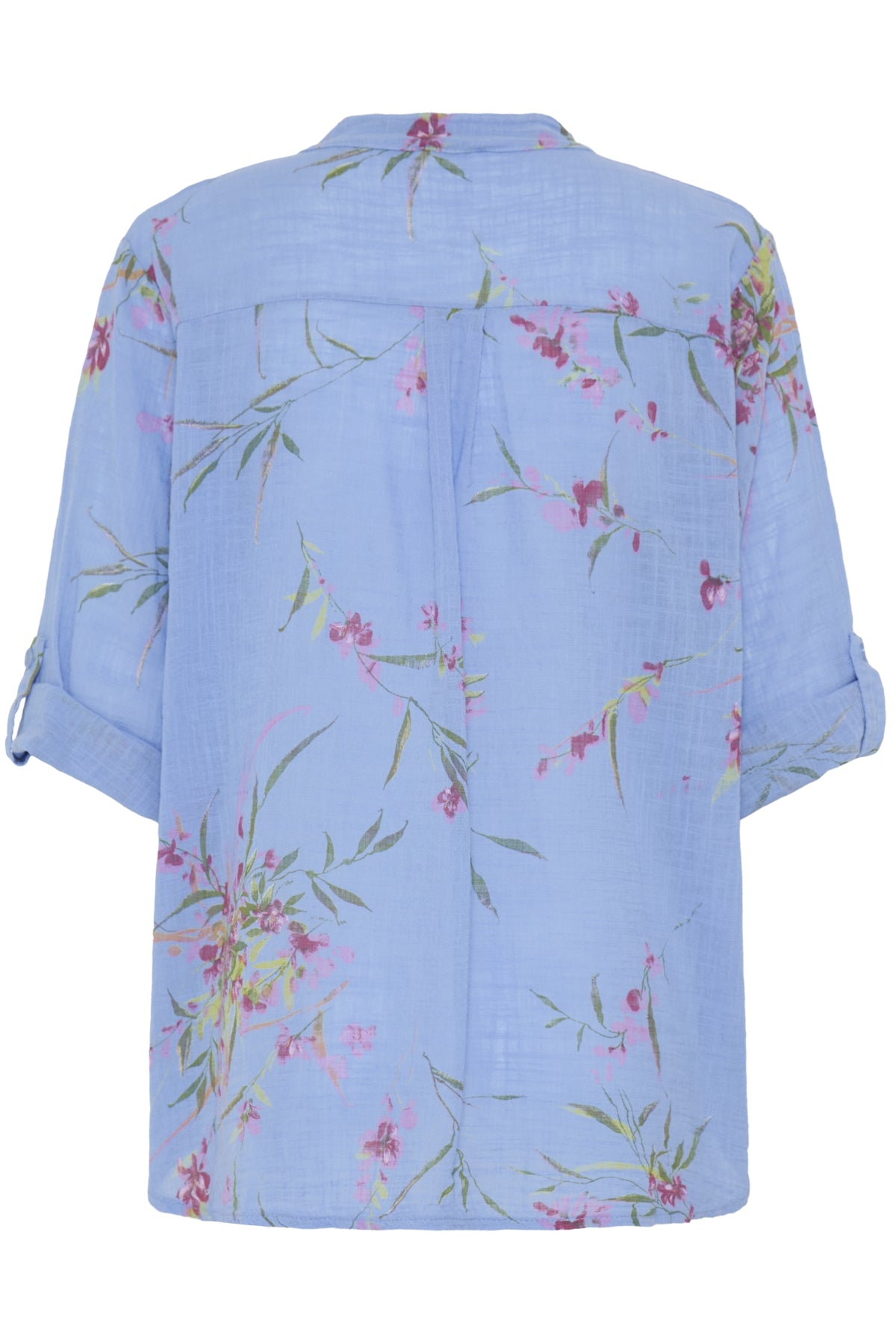 Sorbet SBalexa – Himmelblå bluse med blomsterprint