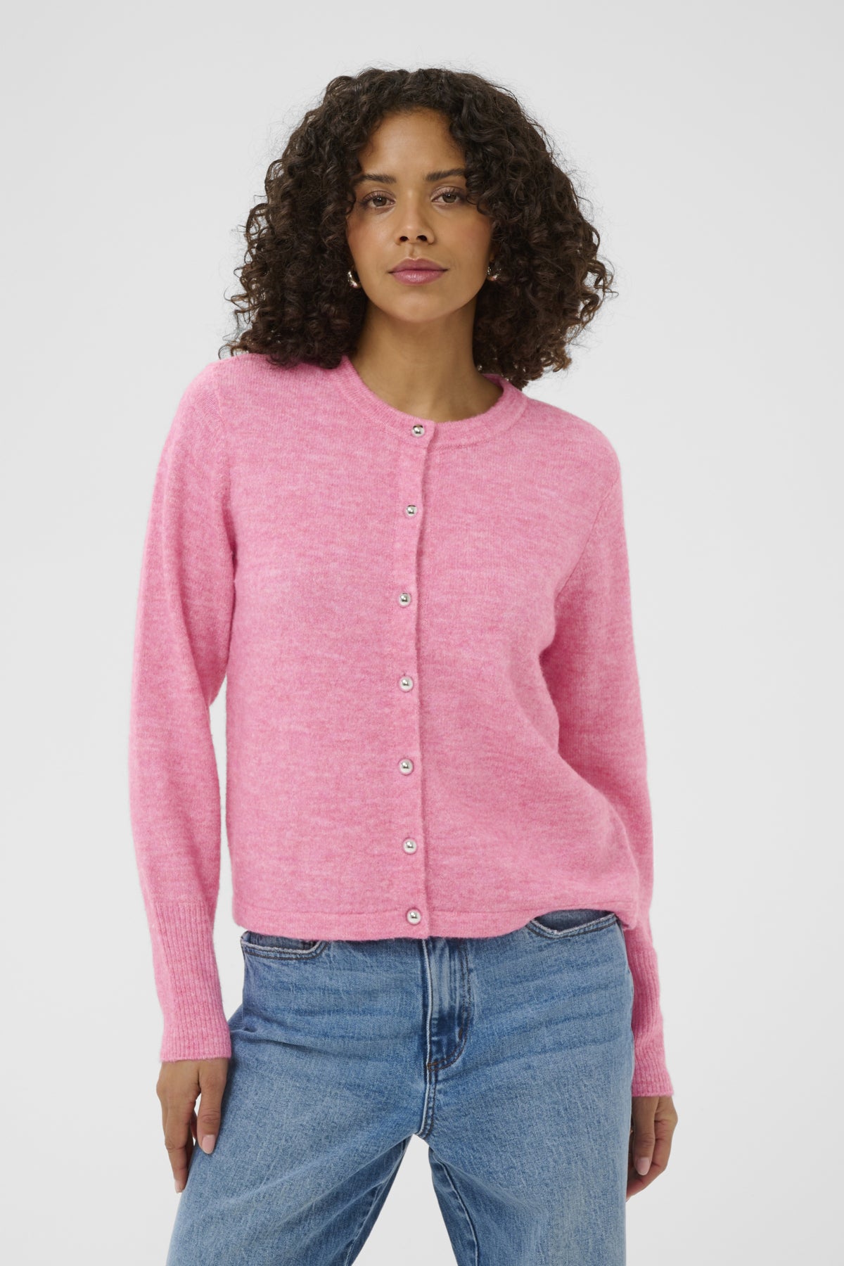 KAniel Knit Cardigan Pink Power Melange
