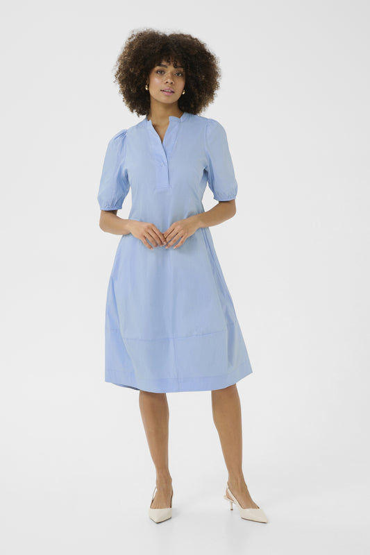 Culture CUantoinett SS Placket Dress Forever Blue