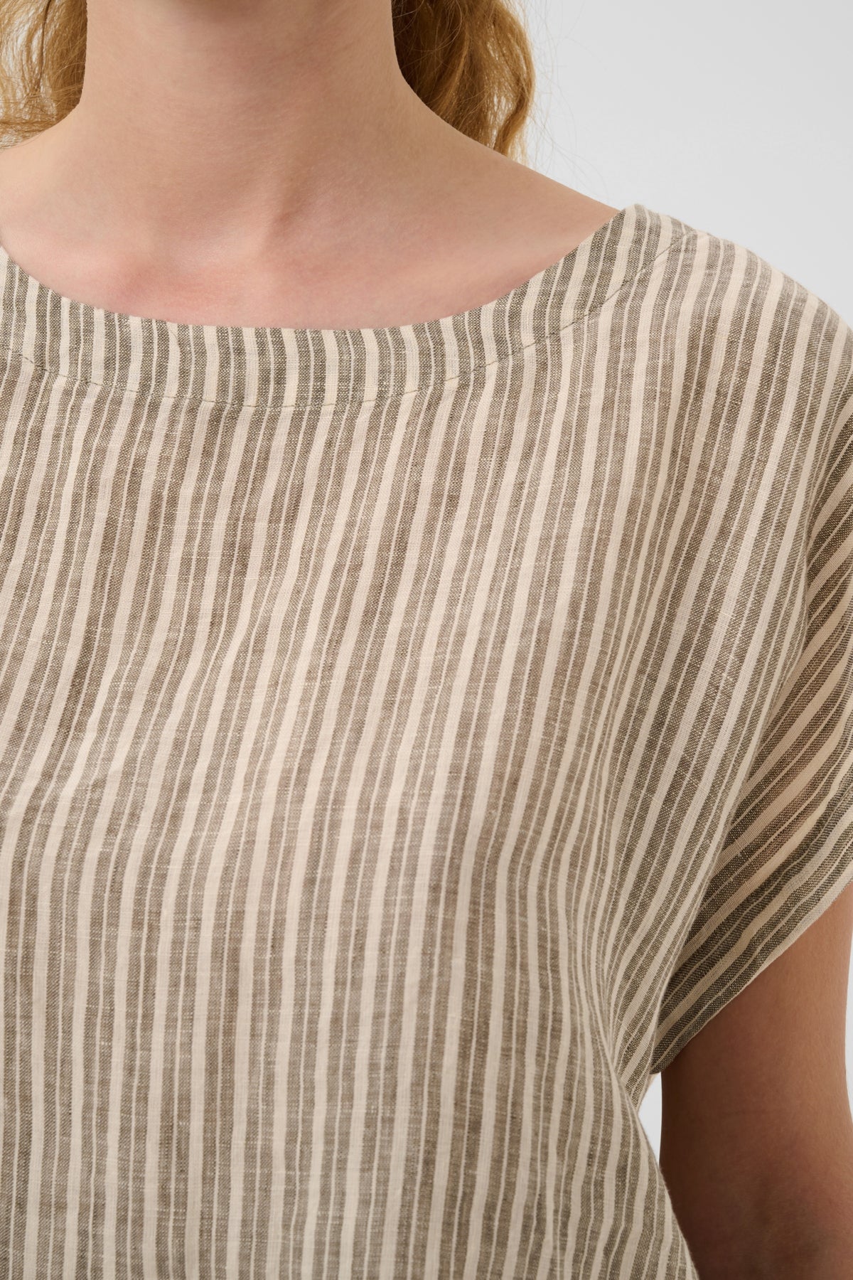 Culture CUaniela Molly – Kortermet lintopp med striper