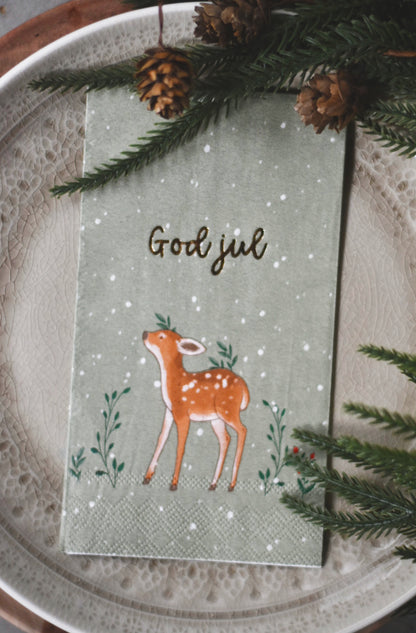Trend Servietter «God jul» rådyr