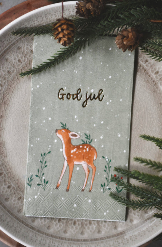 Trend Servietter «God jul» rådyr