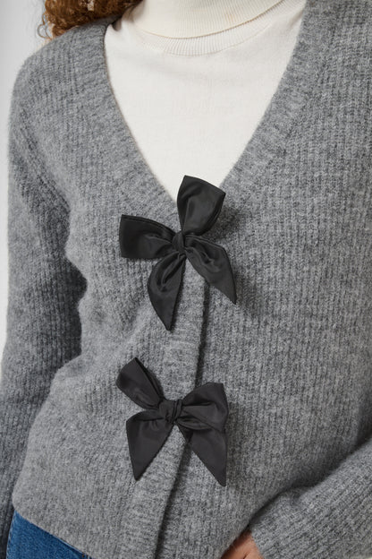 Kaffe Clothing KAmay Knit Cardigan Grey Melange